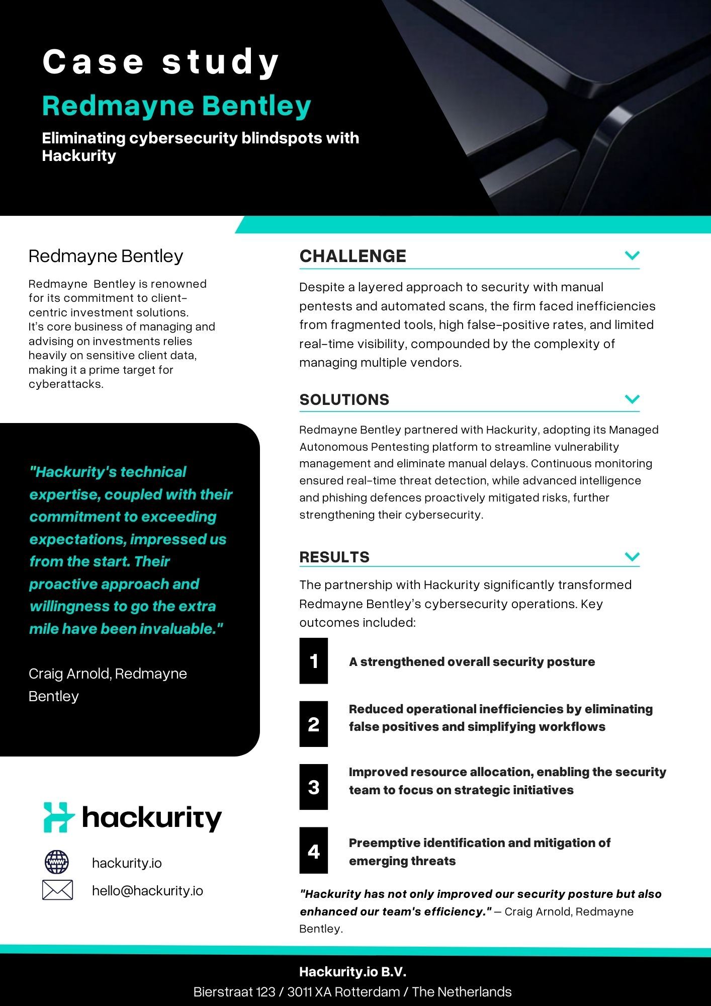 Redmayne Bentley Case Study